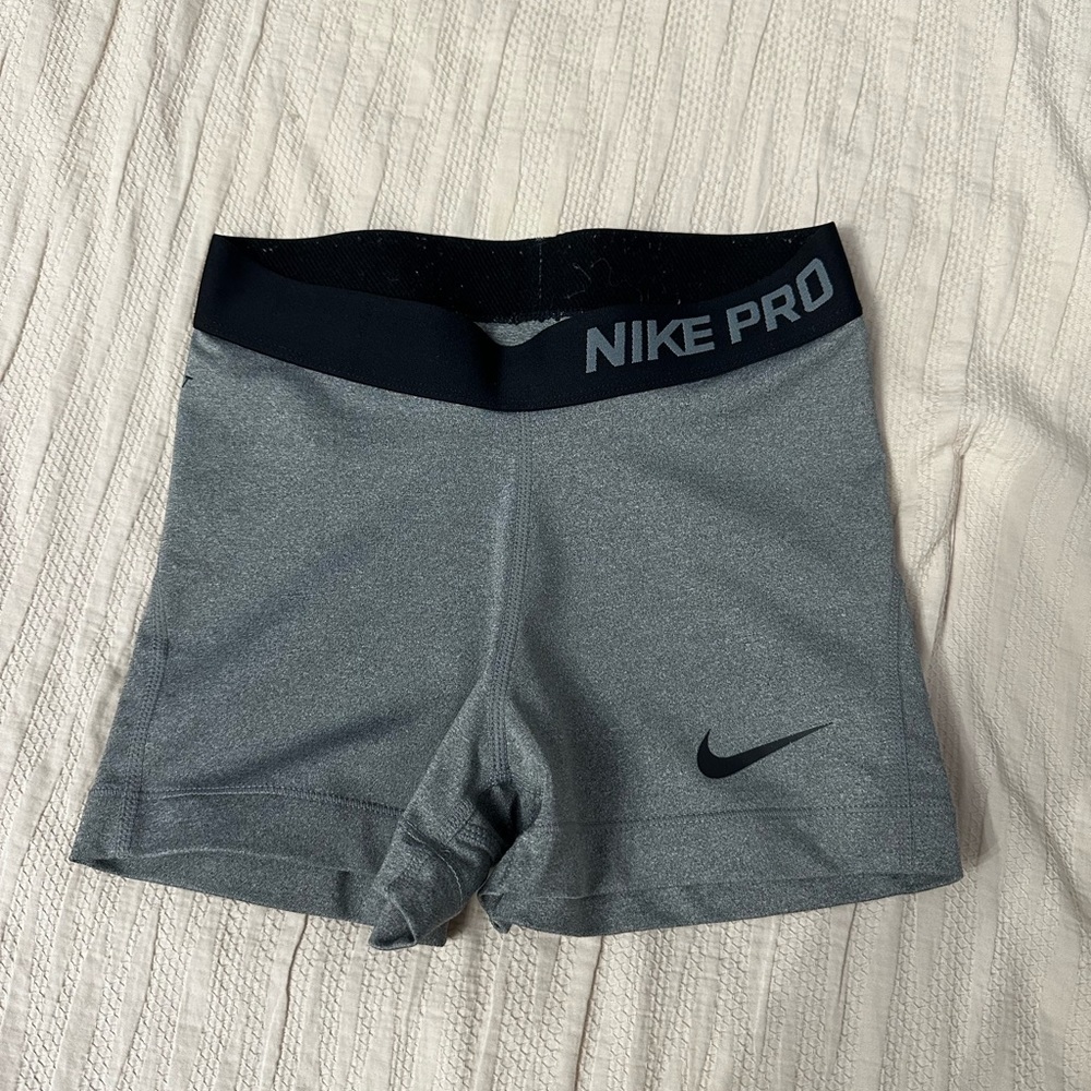 Grey Nike Pro running shorts